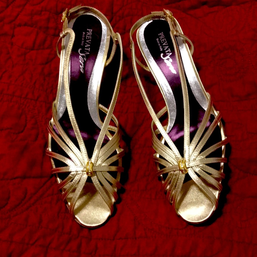 Italian Slingback gold size 7